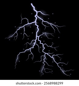 Bright lightning effect, lightning electric discharge, bright light effect PNG. Lightning energy discharge effect isolated on transparent background for web design and illustrations.