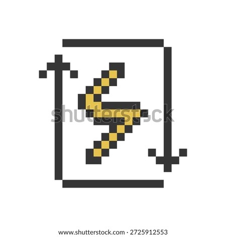 bright lightning pixel art for your needs