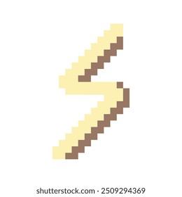 bright lightning symbol pixel art