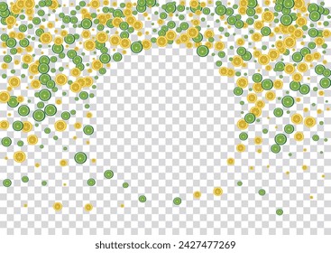 Bright Lime Background Transparent Vector. Juice Set. Grass Fruit Template. Colorful Lemon Mint Illustration.