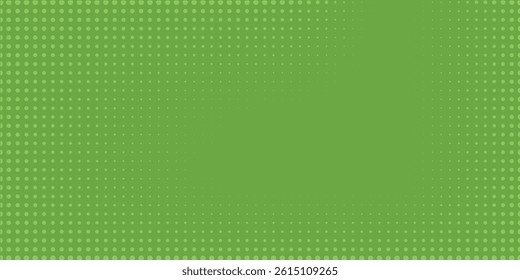 Bright lime green pop art background with halftone polka dots in retro comic style, vector illustration template art