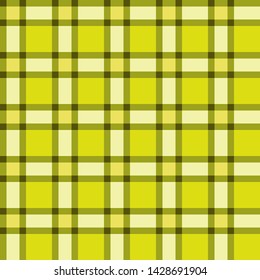 Bright lime green, simple tartan plaid pattern for fabric/textiles/garments