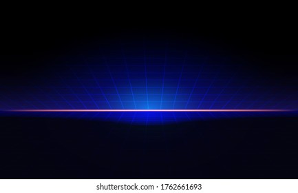 El fondo brillante de la línea brillante en tiras azules. Fondo abstracto con diseño de medio tono. Ilustración vectorial.
