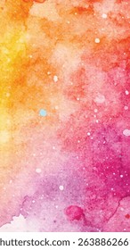 Bright and lively abstract background with a smooth watercolor gradient transitioning through rainbow colors. Artistic and colorful texture.
