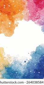Bright and lively abstract background with a smooth watercolor gradient transitioning through rainbow colors. Artistic and colorful texture.
