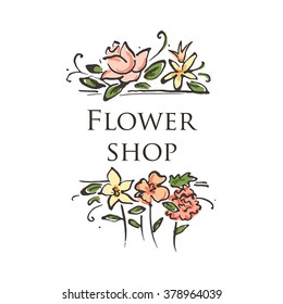 Bright Logo For A Flower Shop.