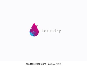 bright logo for laundry or dry cleaning 