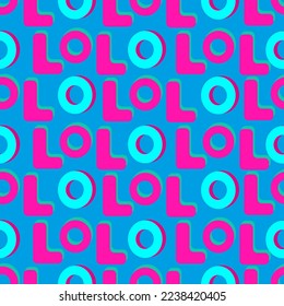 BRIGHT LOL seamless vector pattern