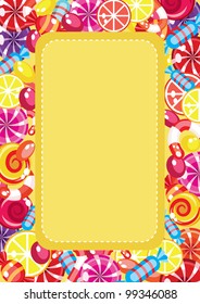 bright lollipops set frame