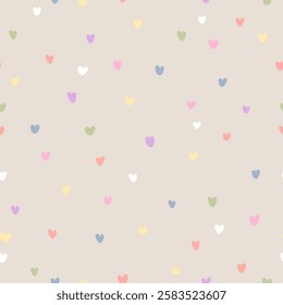 bright love. small color hearts. valentine card. wedding repetitive background. vector seamless pattern. fabric swatch. wrapping paper. textile design template. greeting card. lgbtq theme