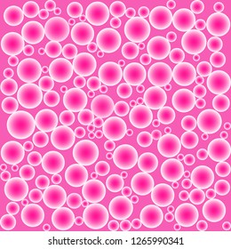 bright lovely plastic pink colored background with pink circles pattern