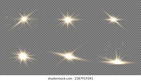  bright, luminous light effect. It is also called solar flare,glow effect,starbursts with flickering glare,beautiful, flickering glare light effect.vector 10 EPS.