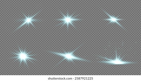 bright, luminous light effect. It is also called solar flare,glow effect,starbursts with flickering glare,beautiful, flickering glare light effect.Star white vector 10 EPS.