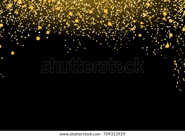 Bright Luxurious Golden Particle Mist Falling Stock Vector (Royalty ...