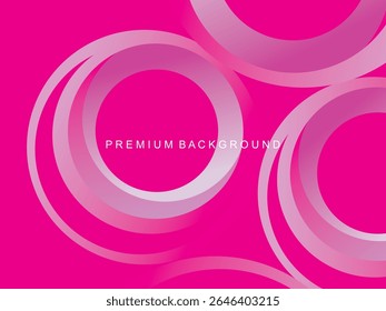 A bright magenta abstract background with several overlapping transparent white and pink concentric circles, creating a modern and dynamic feel, suitable for various graphic design projects.