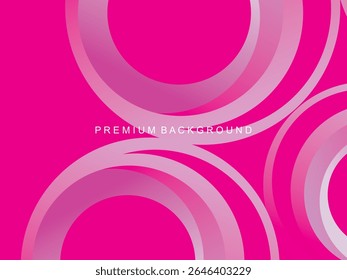 Un fondo abstracto magenta brillante con varias circunferencias concéntricas transparentes blancas y rosadas superpuestas, creando una sensación moderna y dinámica, adecuada para varios proyectos de Diseño gráfico.