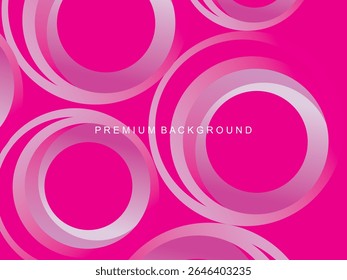Un fondo abstracto magenta brillante con varias circunferencias concéntricas transparentes blancas y rosadas superpuestas, creando una sensación moderna y dinámica, adecuada para varios proyectos de Diseño gráfico.