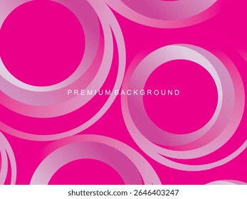 A bright magenta abstract background with several overlapping transparent white and pink concentric circles, creating a modern and dynamic feel, suitable for various graphic design projects.