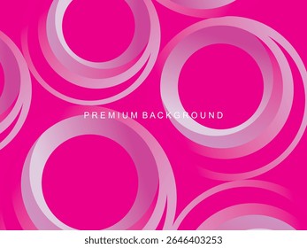 A bright magenta abstract background with several overlapping transparent white and pink concentric circles, creating a modern and dynamic feel, suitable for various graphic design projects.