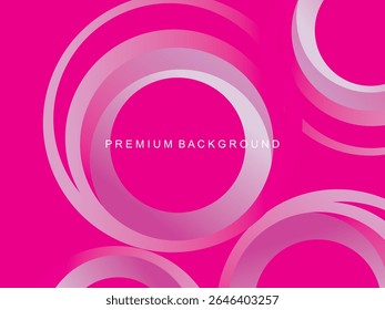 A bright magenta abstract background with several overlapping transparent white and pink concentric circles, creating a modern and dynamic feel, suitable for various graphic design projects.