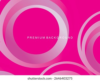 A bright magenta abstract background with several overlapping transparent white and pink concentric circles, creating a modern and dynamic feel, suitable for various graphic design projects.