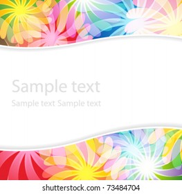 Bright magic flowers. Transparent  background.