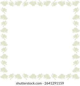 Bright magnolia flower frame. Flourish blossom elements graphic template. Cute magnolia flower