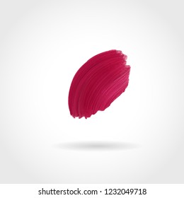 Bright makeup product smear, smoothly smudged. Makeup sample, use for advertising flyer, banner, brochure and booklet. Vector make up beauty illustration