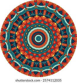 Bright Mandala Artwork Highlighting Floral Motifs