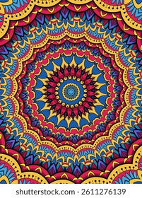 Bright Mandala Pattern for Ornamental Use