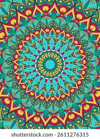 Bright Mandala Pattern with Vibrant Colors
