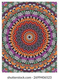 Bright Mandala Pattern with Vibrant Colors