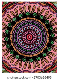 Bright Mandala Pattern with Vibrant Colors