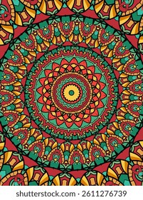 Bright Mandala Patterns with Detailed Floral Designs
