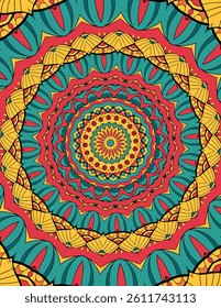 Bright Mandala Patterns with Vibrant Flowers
