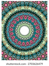Bright Mandala Patterns with Vibrant Flowers
