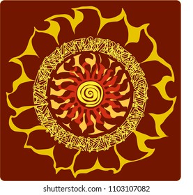 Bright mandala "The Sun"