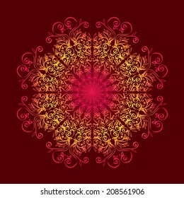 Bright mandala, vector illustration