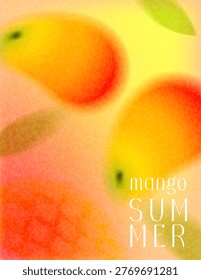 Bright mango background with soft gradient and tropical fruit shapes. Perfect for advertising, packaging, branding and fresh summer design projects.