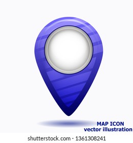 Bright map icon. Location Icon Illustration for search maps.