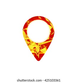 Bright map pointer, marker icon design, vector