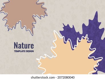 Bright maple leaves. Creative design. Vector illustration.