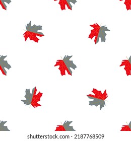 bright maple leaves flat seamless pattern vector illustration