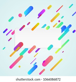 Bright material design pattern lines visual banner template. Vector illustration
