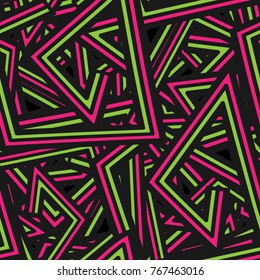 bright maze seamless pattern with grunge effect