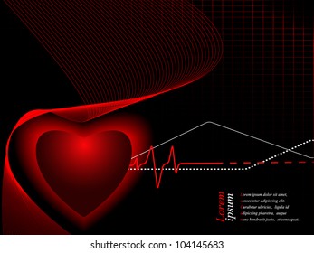 bright medical vector backdrop with pulse. Eps10