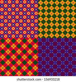 Bright medieval seamless backgrounds
