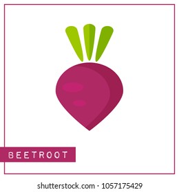 Bright memory training card with colorful vegetable. Flat design isolated red color bell pepper with shine and shade. Vector illustration for vegeterian infographic, kid game or school vitamin poster