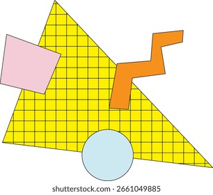 Formas geométricas de Memphis brillantes Composición