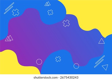 Heller Hintergrund im Memphis-Stil mit abstrakten geometrischen Formen und Formen. Modisches Retro-Design im Stil der 80er, 90er Jahre für moderne Webprojekte.
